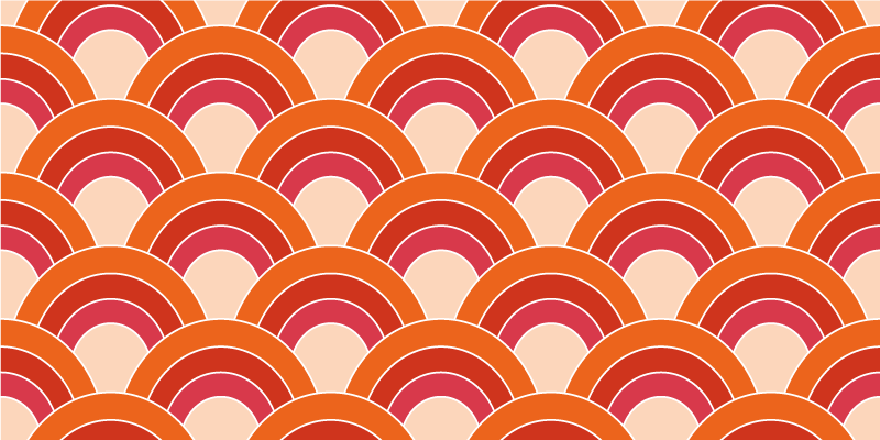 幾何学的な ビニールマット カラフルなアーチ模様 - TENSTICKERS