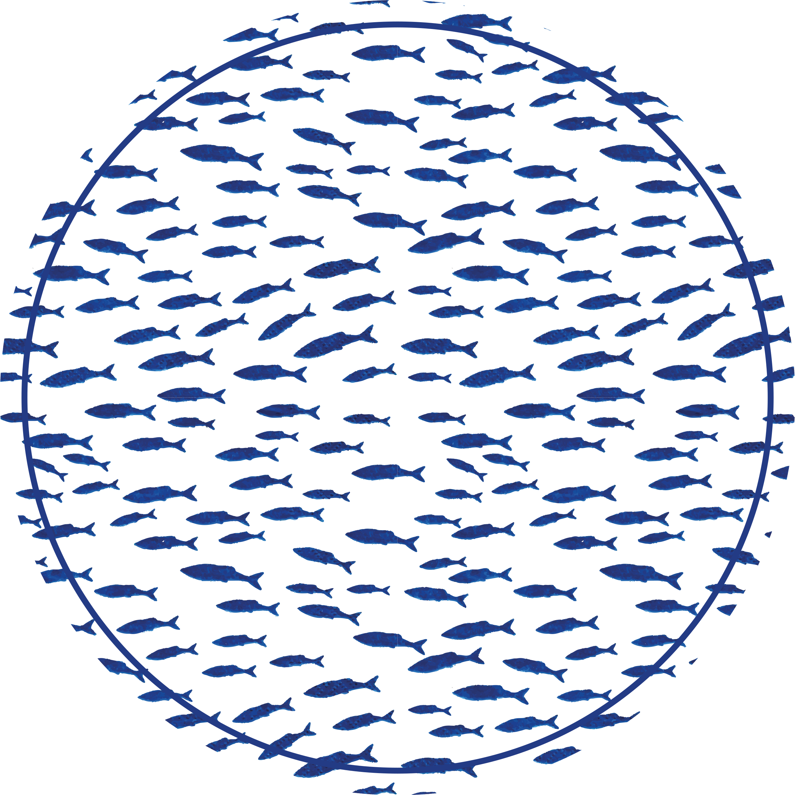 動物柄 ビニール マット 魚の学校 - TENSTICKERS