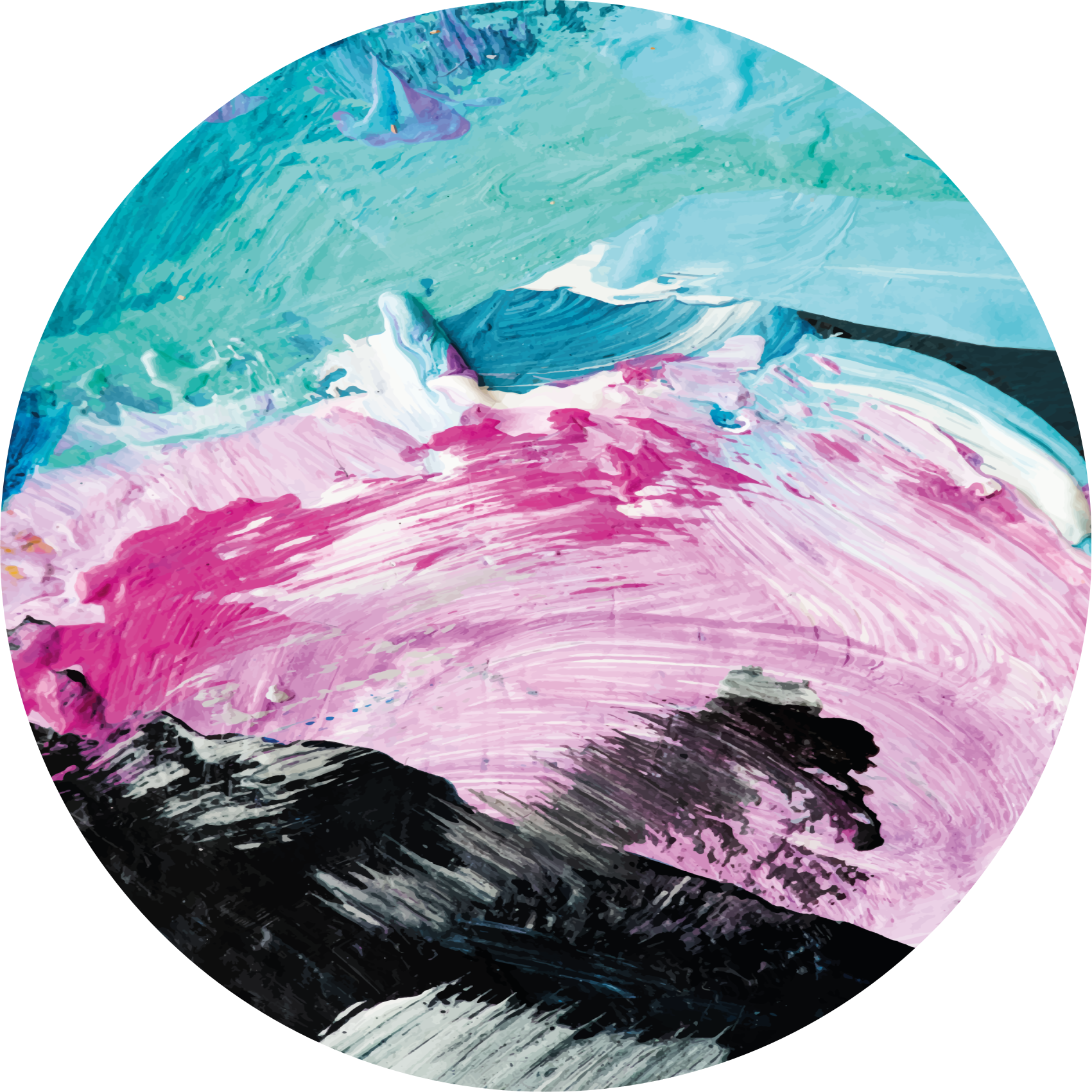 その他のテクスチャーの壁画 鮮やかな抽象的な渦巻き - TENSTICKERS