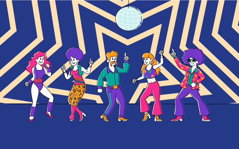 壁画 モアチルドレン ディスコダンスパーティ - TENSTICKERS