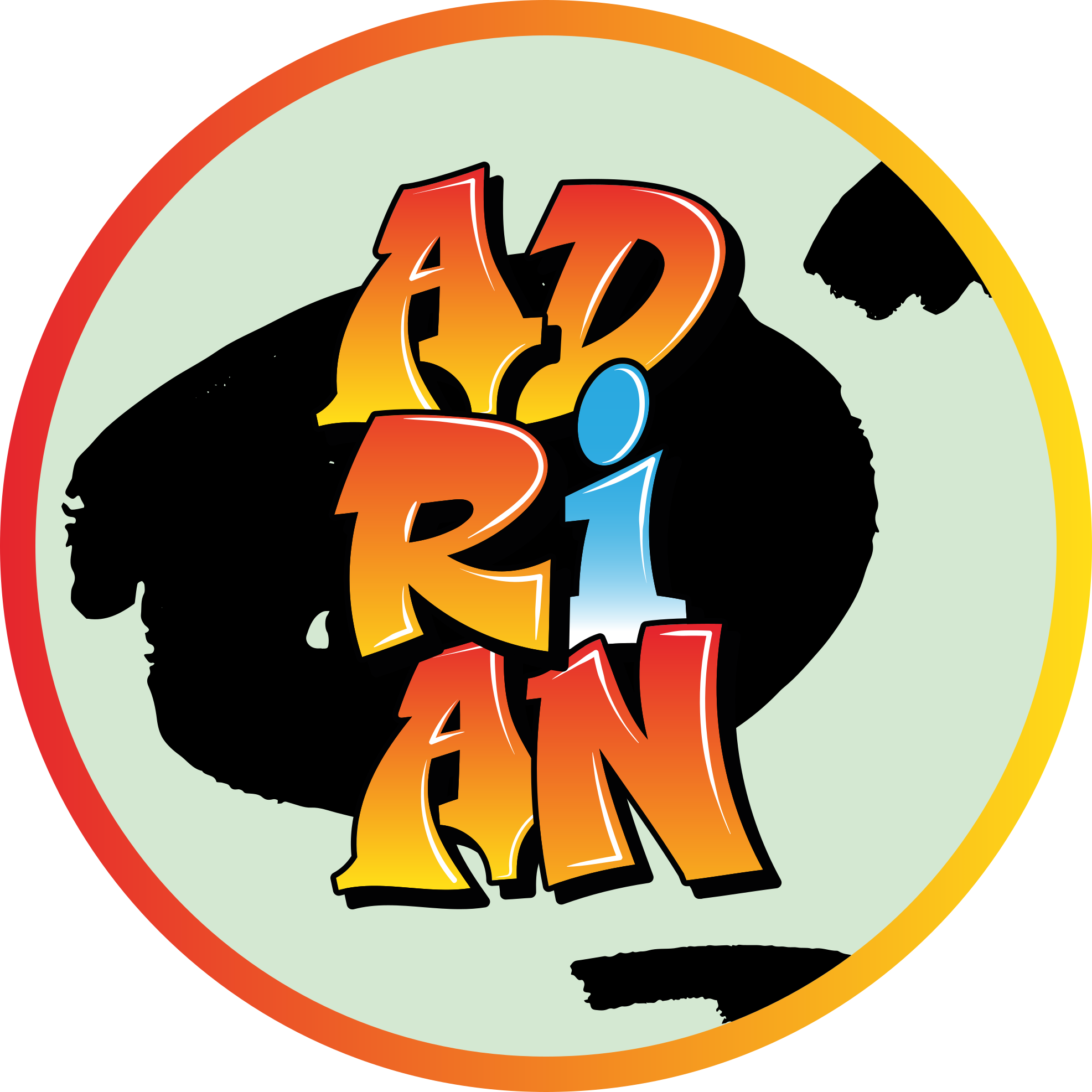 名前 ビニールマット カラフルな名前デザイン - TENSTICKERS