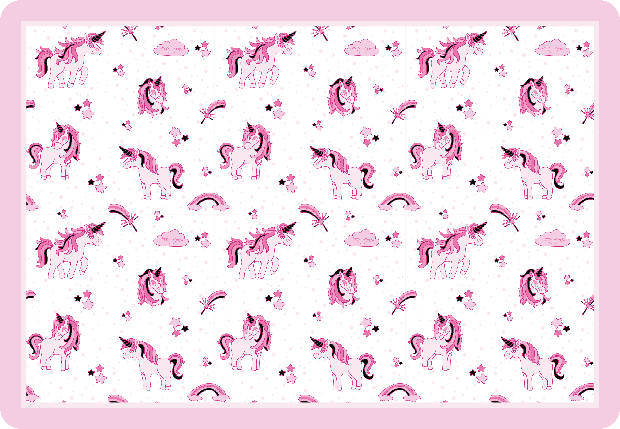 子供 ビニールマット ユニコーンファンタジーの世界 - TENSTICKERS