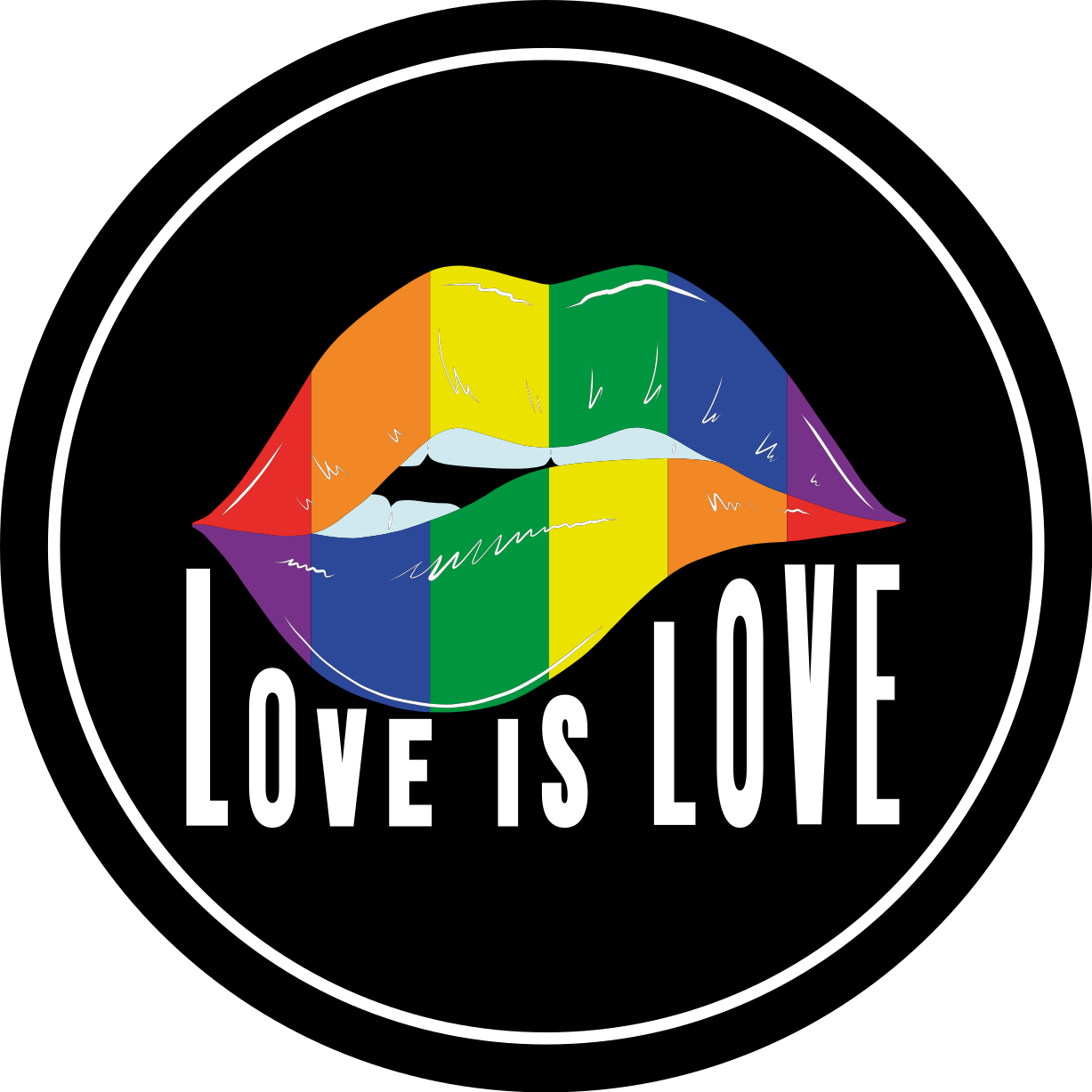 フレーズ ビニールマット カラフルリップモチーフ - TENSTICKERS