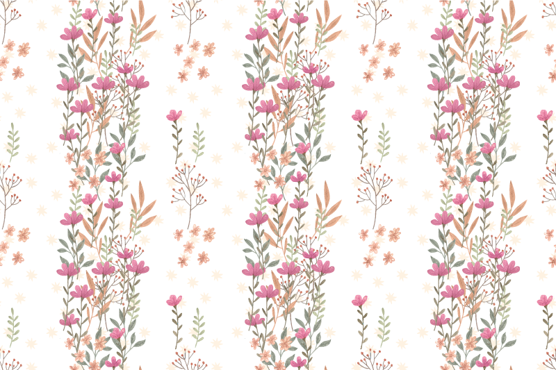 花と植物の壁画花柄モチーフ - TENSTICKERS