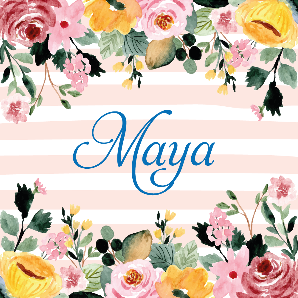 寝室 ビニールマット 花柄のパーソナライズ - TENSTICKERS