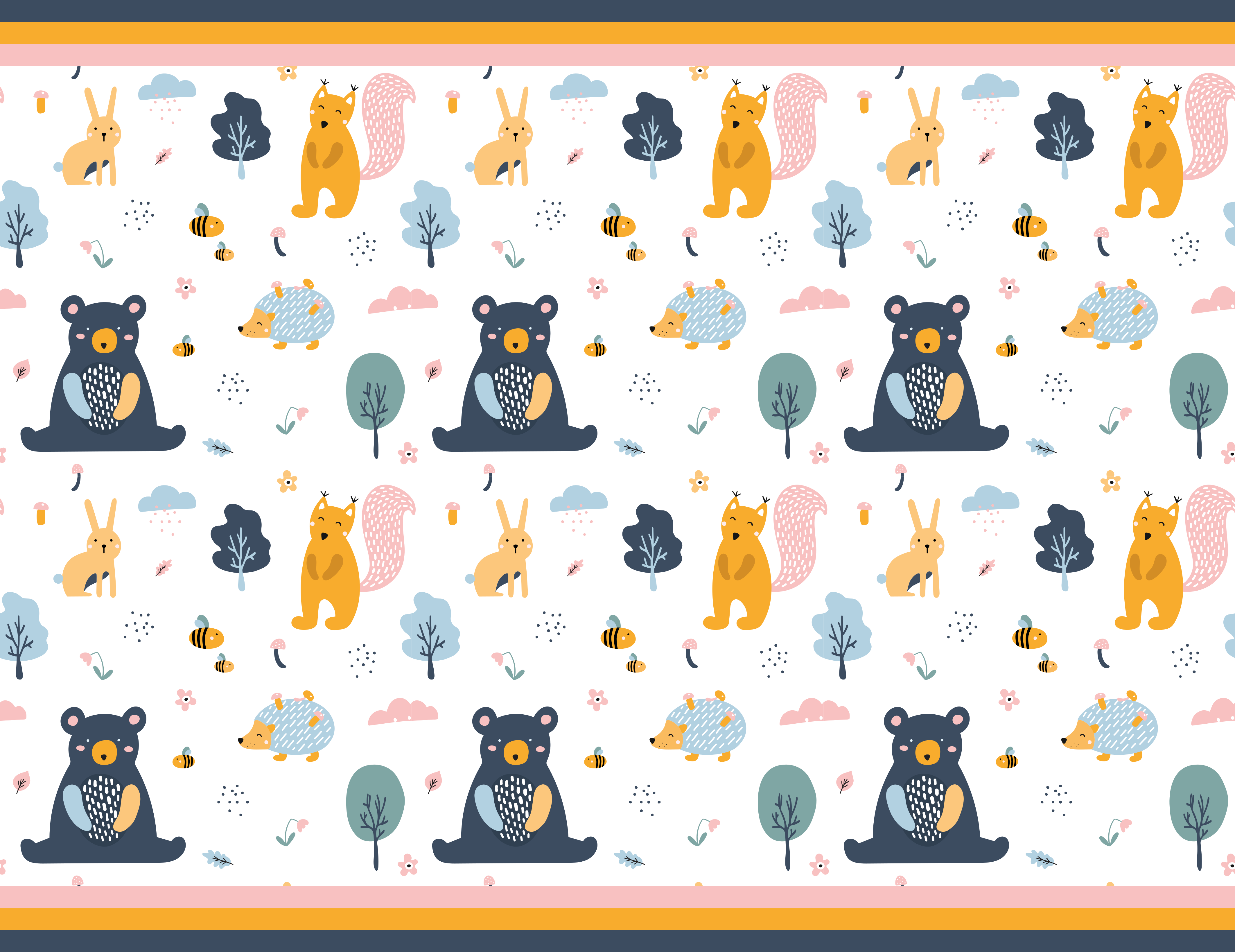 子供 ビニールマット スカンジナビアの森の仲間たち - TENSTICKERS