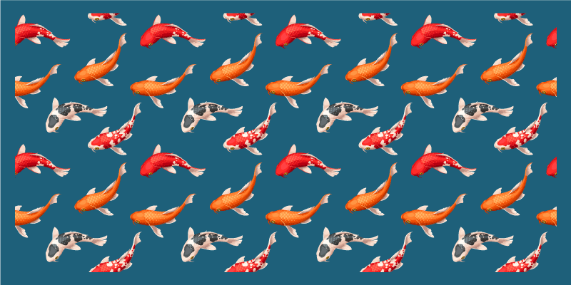 フォトミュラルネイチャー鯉の模様 - TENSTICKERS