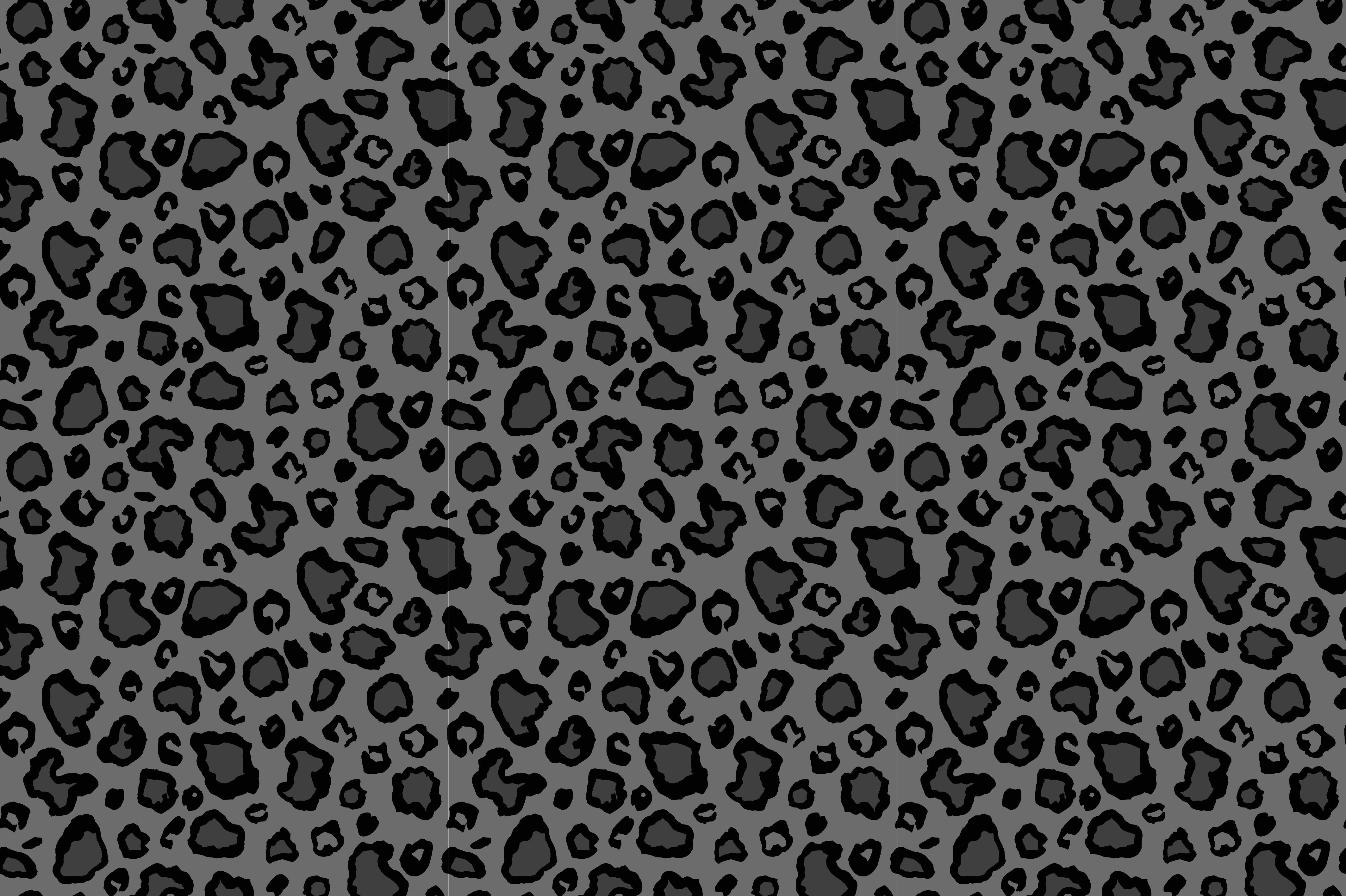 ダークグレーとブラックのヒョウ柄の動物用ラグ - TENSTICKERS