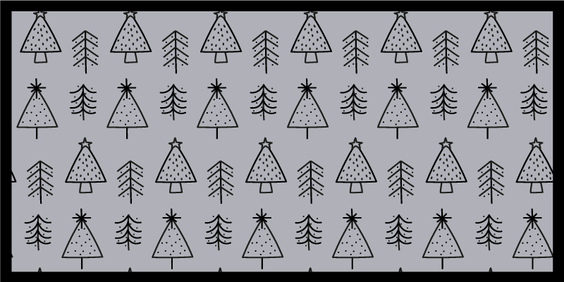 クリスマスの壁画 祝祭の木のモチーフ - TENSTICKERS
