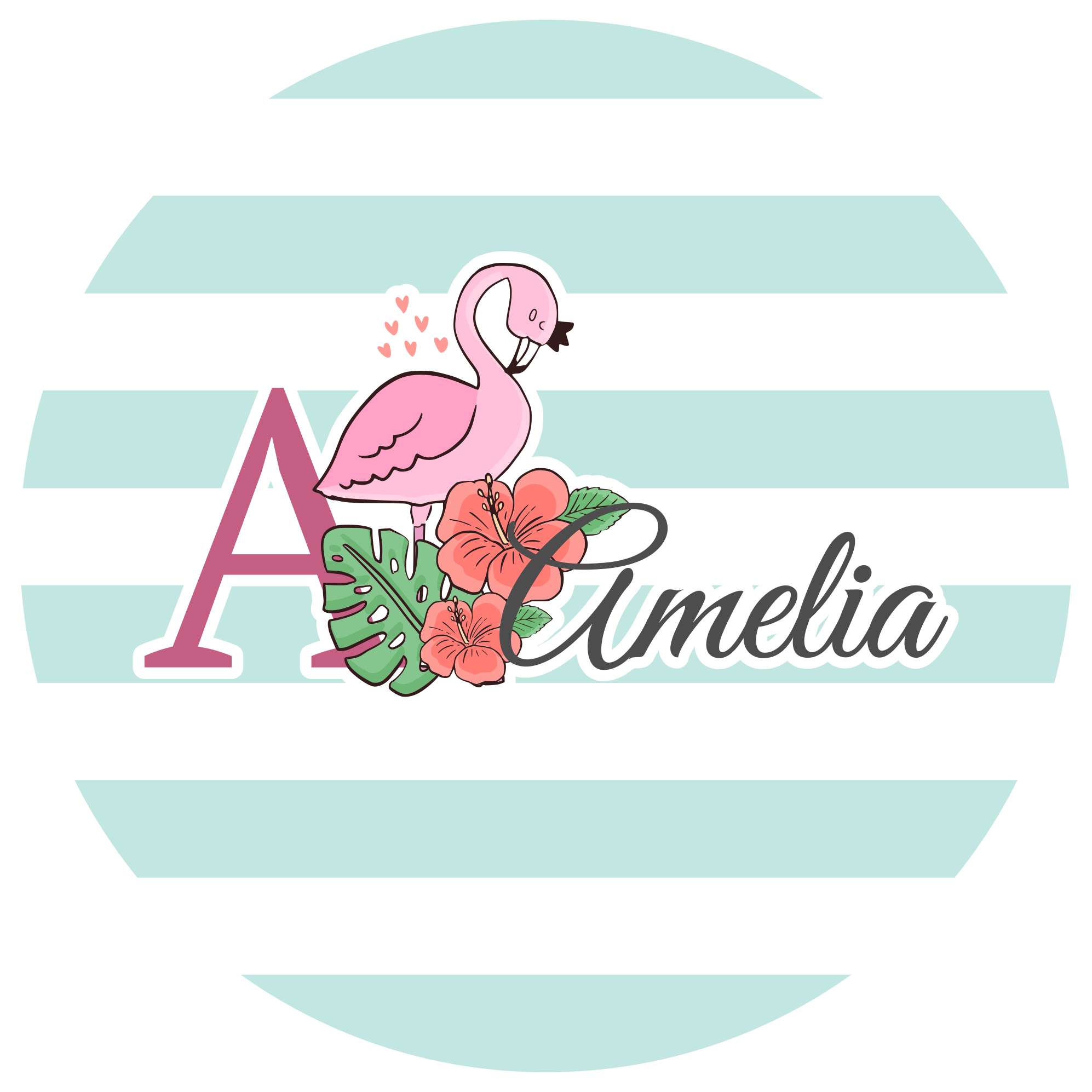 フラミンゴデコ ビニールマット - TENSTICKERS