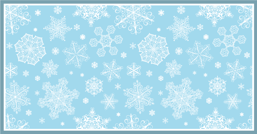 クリスマスの壁画氷の雪の結晶パターン - TENSTICKERS