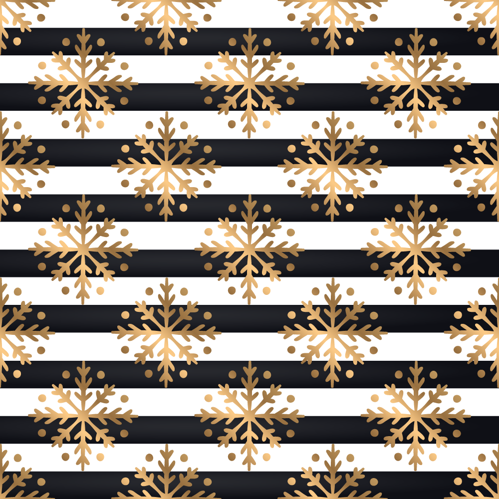 クリスマスの壁画 エレガントな雪の結晶パターン - TENSTICKERS