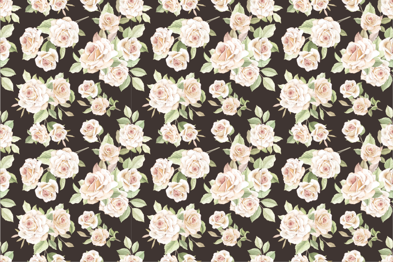 花と植物の壁画バラの花柄 - TENSTICKERS
