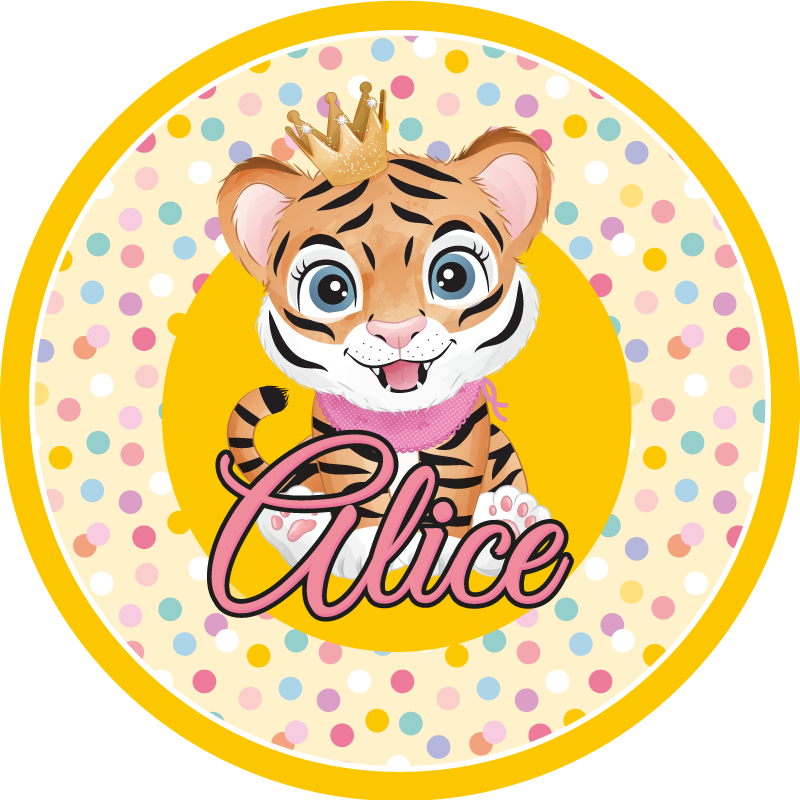 名前 ビニールマット パーソナライズドタイガー - TENSTICKERS
