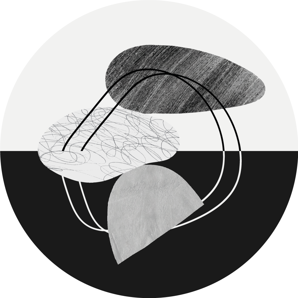 ミニマリスト ビニールマット 抽象形アートワーク - TENSTICKERS