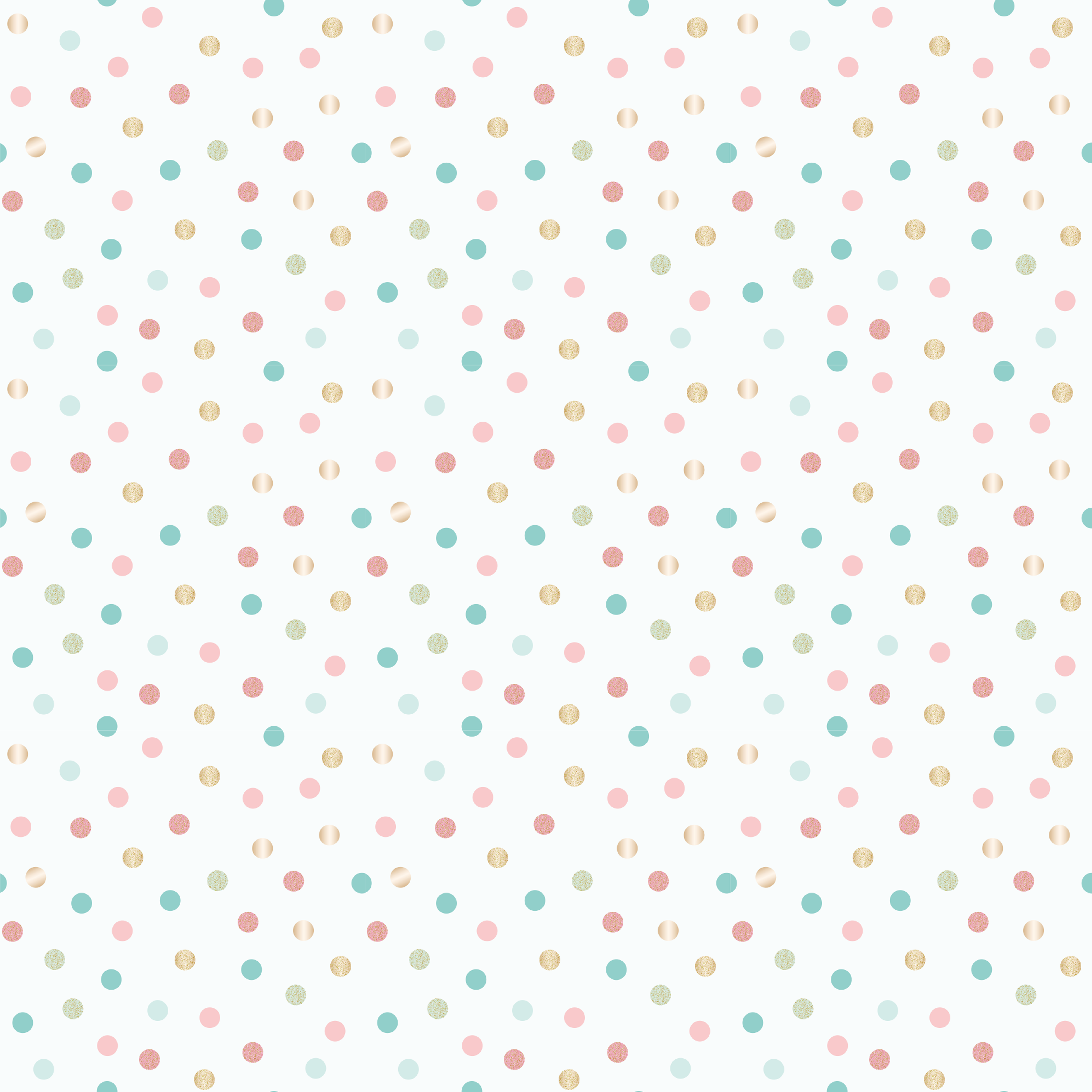 保育園 ビニールマット ミニマリストの水玉模様 - TENSTICKERS