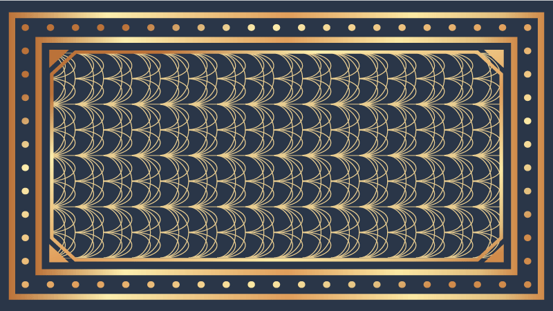 現代アートゴールデンデコパターン幾何学的な敷物 - TENSTICKERS