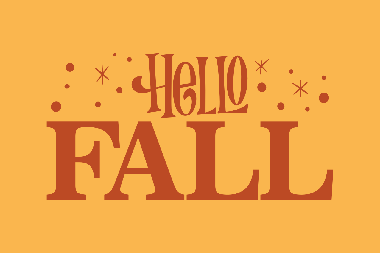 フレーズ ビニールマット 秋の雰囲気を楽しもう - TENSTICKERS