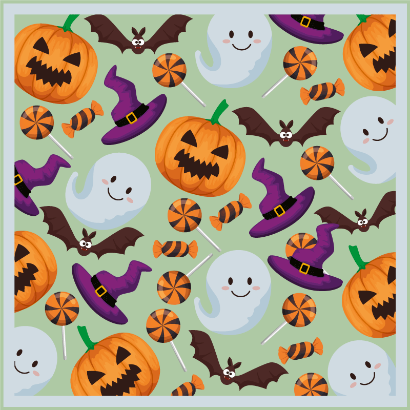 ハロウイン壁画ハッピーハロウィンバイブス - TENSTICKERS