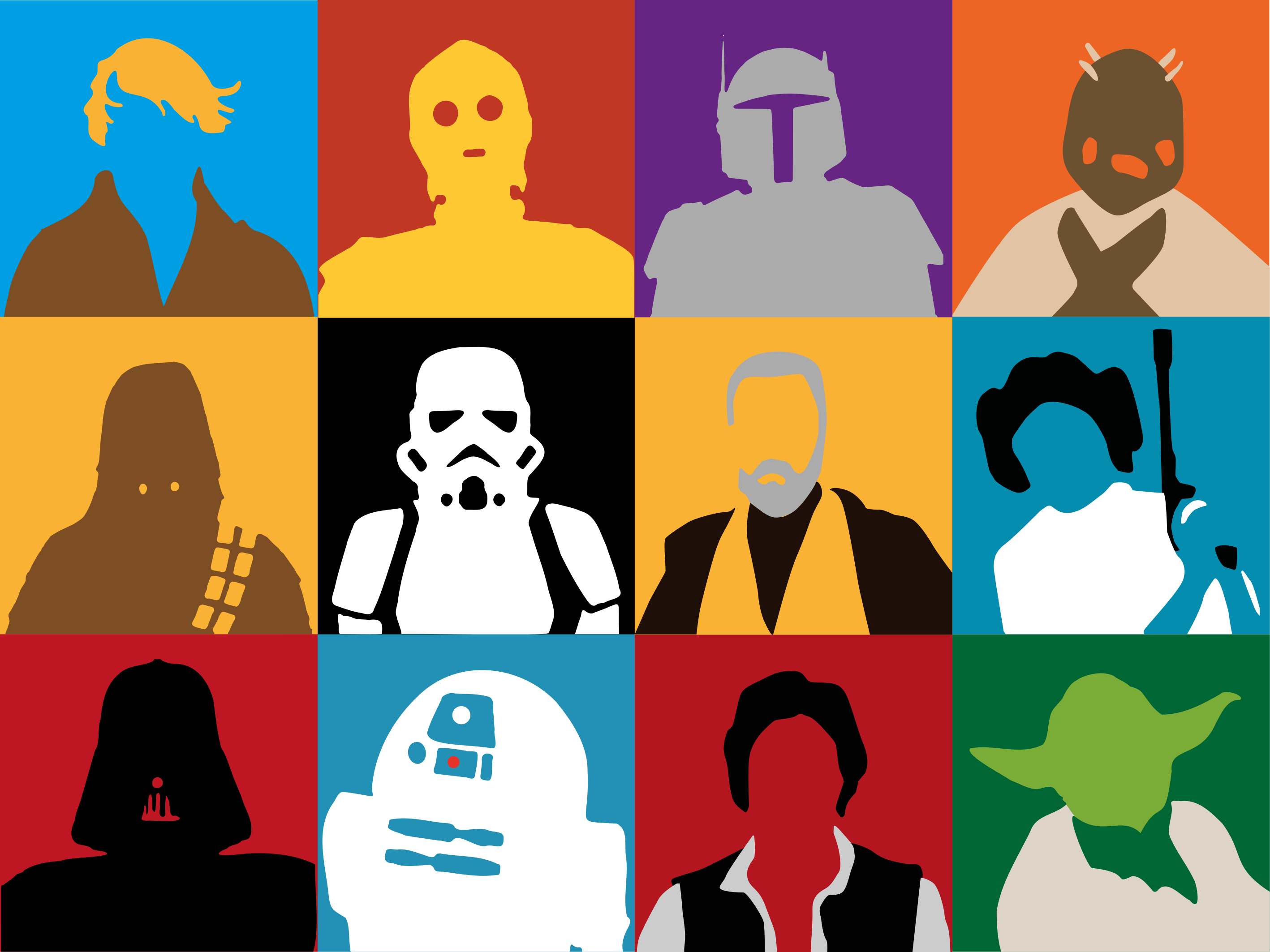 壁画 モアチルドレン アイコニックキャラクターシルエット - TENSTICKERS