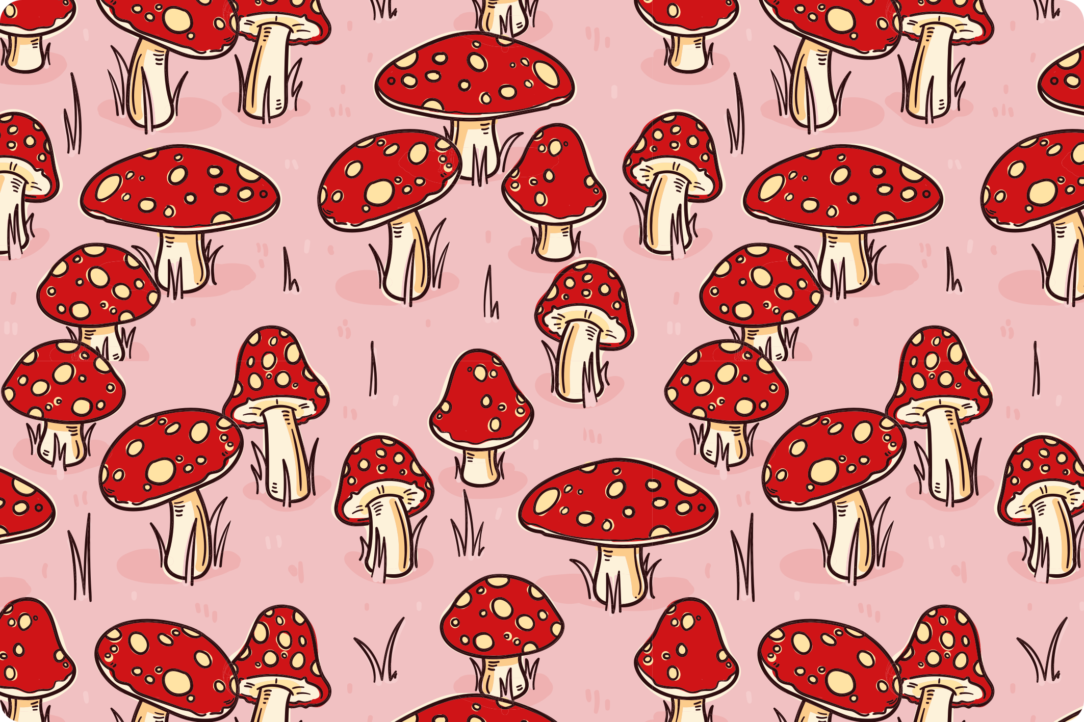 フォトミュラルネイチャー幻想的なキノコ模様 - TENSTICKERS