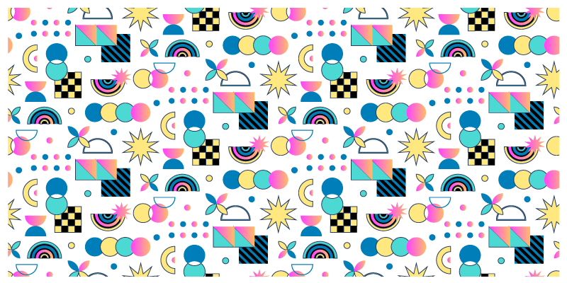 幾何学的なビニールマット活気ある要素 - TENSTICKERS