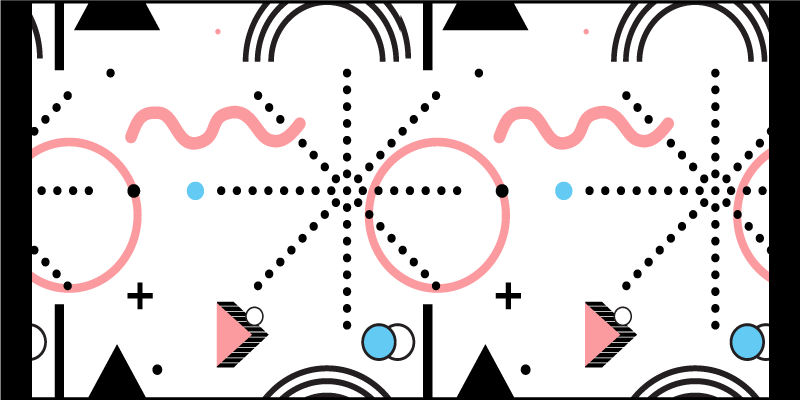 現代のビニールマット白い幾何学模様 - TENSTICKERS