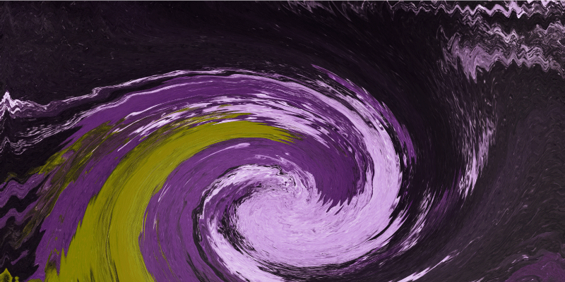 十代の若者たち ビニルマット 渦巻く色の流れ - TENSTICKERS