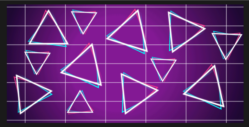 幾何学的な ビニールマット 鮮やかな三角模様 - TENSTICKERS