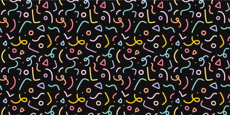 幾何学的な ビニールマット カラフルな抽象的な渦巻き - TENSTICKERS