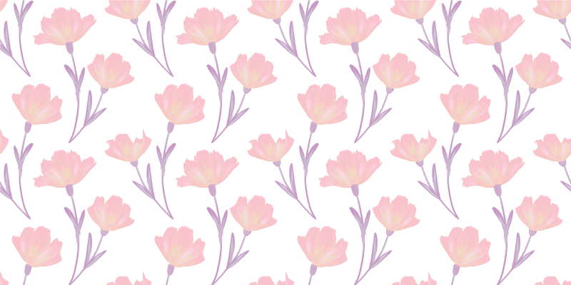 花と植物の壁画柔らかな花柄 - TENSTICKERS