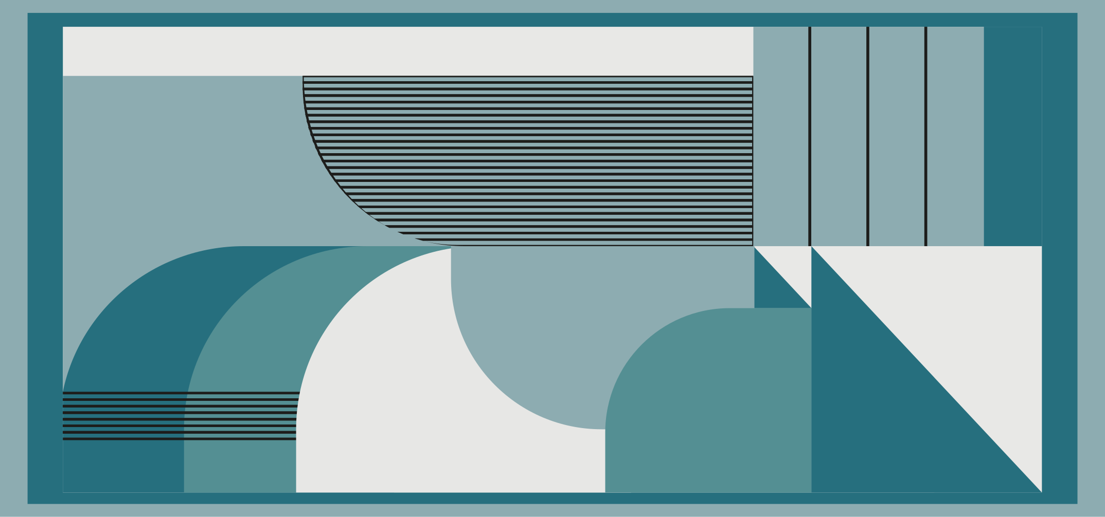 現代のビニールマット青い抽象的な幾何学模様 - TENSTICKERS