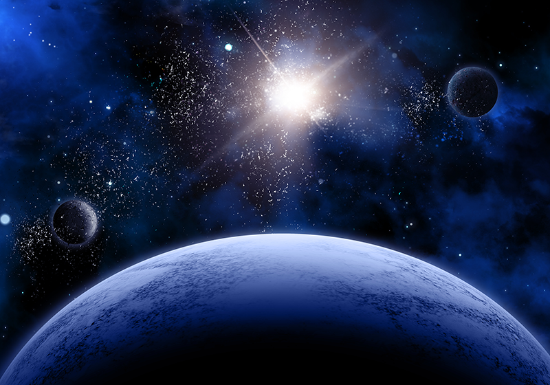 壁画 モアチルドレン 宇宙の星空シーン - TENSTICKERS