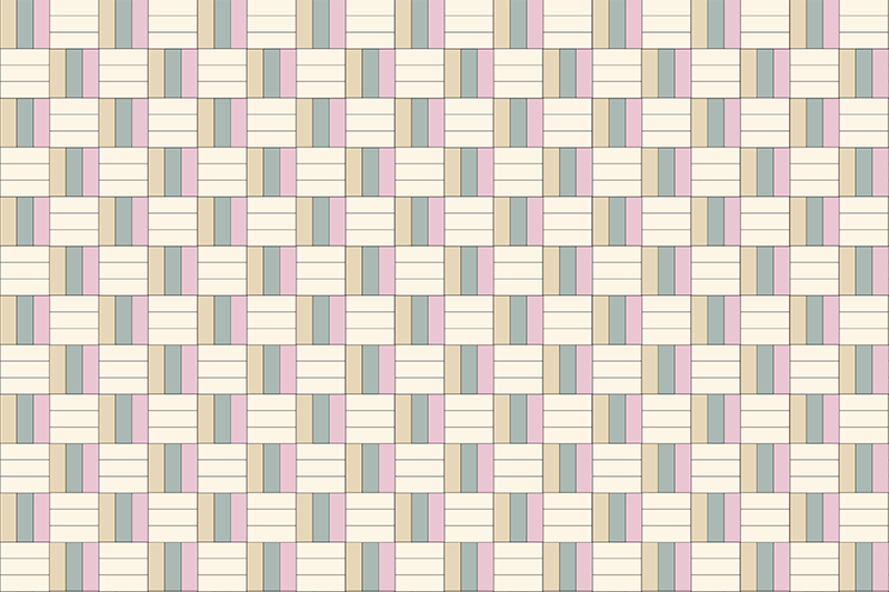 幾何学的なビニールマット 織りカラー ブロック - TENSTICKERS