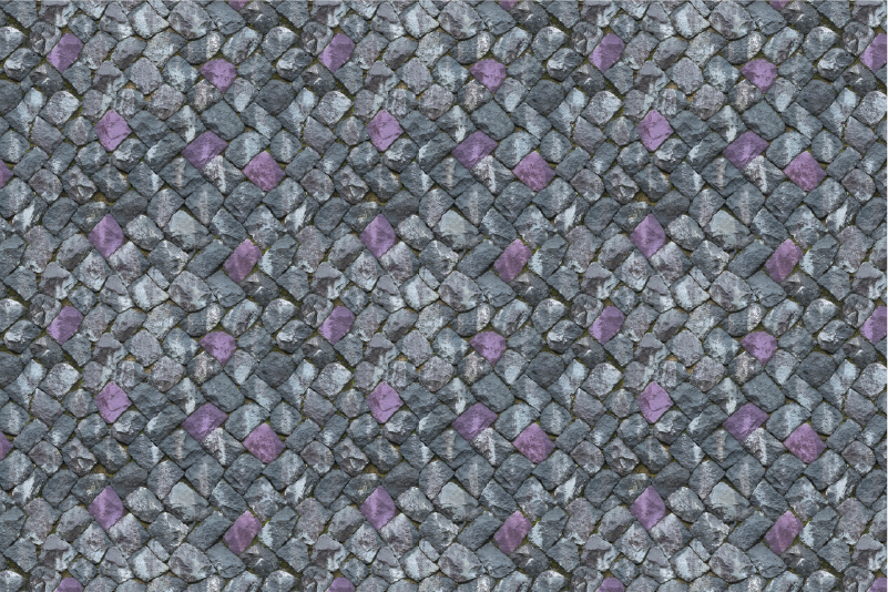 石の効果 ビニールマット グレーの舗装された歩道 - TENSTICKERS