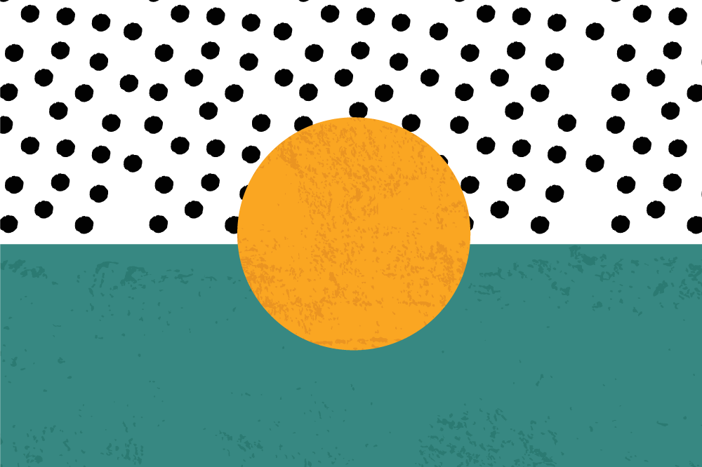 ミニマリスト ビニールマット サークルとドット - TENSTICKERS