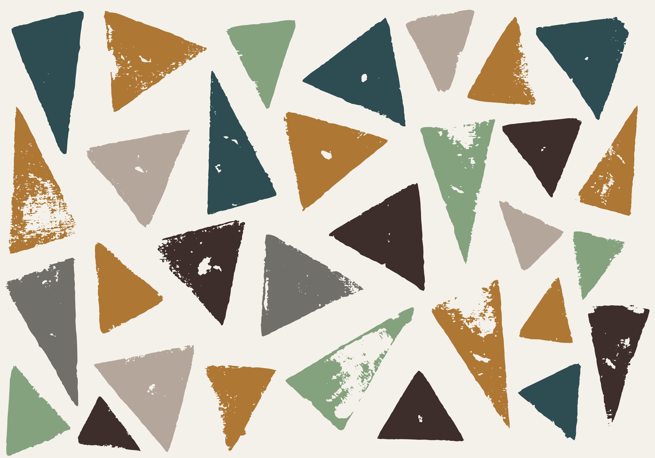 ミニマリスト ビニールマット 鮮やかな三角形のモチーフ - TENSTICKERS