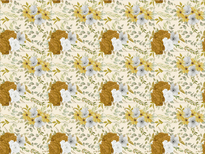 花と植物の壁画 植物の葉のデザイン - TENSTICKERS