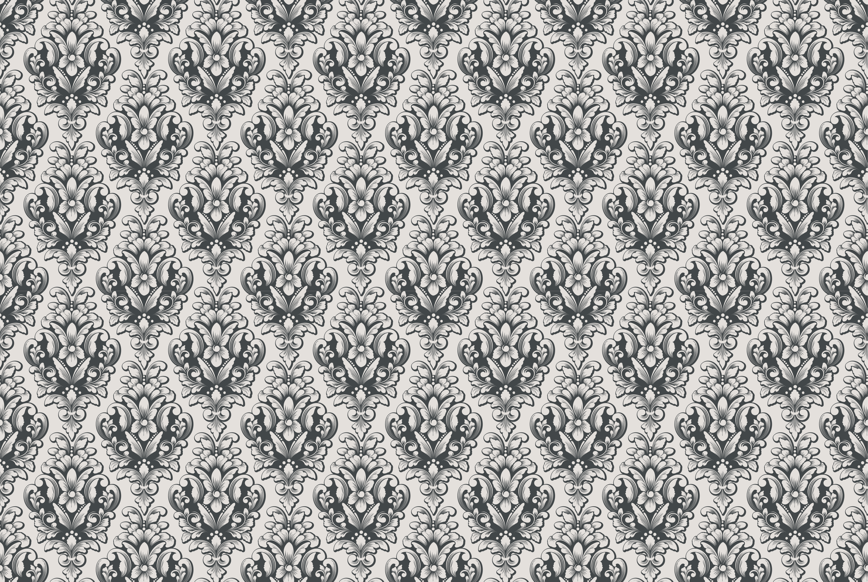 ダマスクヴィンテージビニールフロアラグ - TENSTICKERS