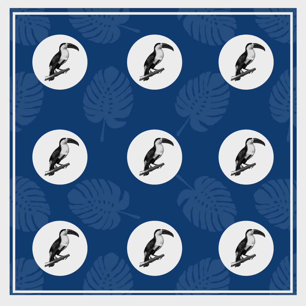 動物 ビニールマット トロピカルオオハシ柄 - TENSTICKERS