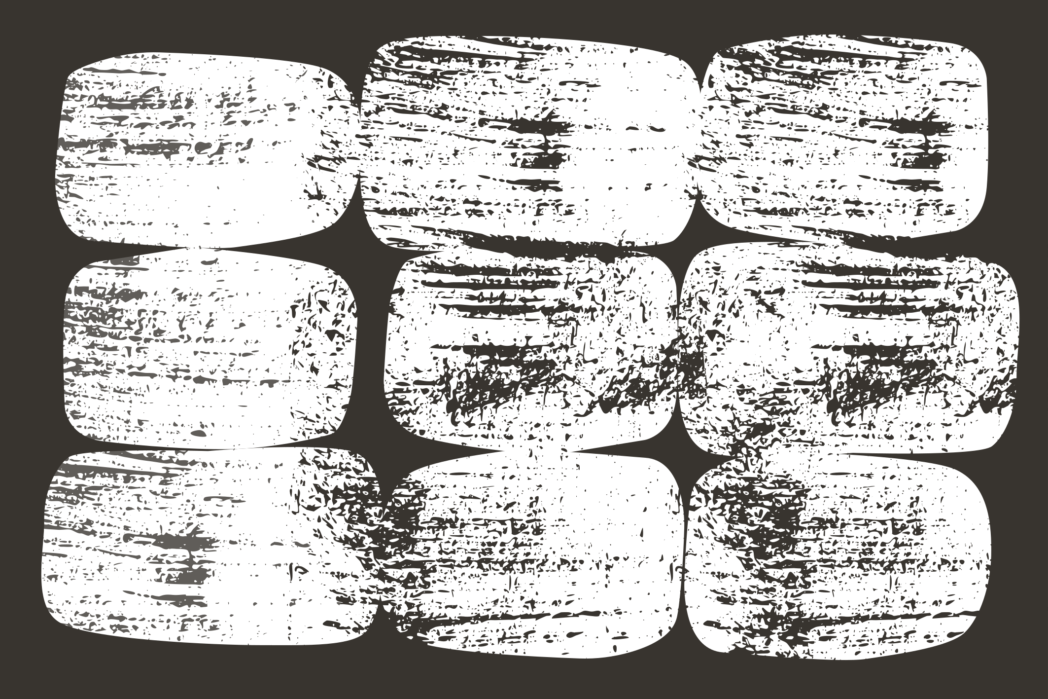 矩形 ビニールマット テクスチャ付きモノクロブロック - TENSTICKERS