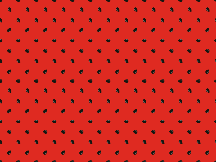 キッチン マット ビニール 赤い種子の模様 - TENSTICKERS