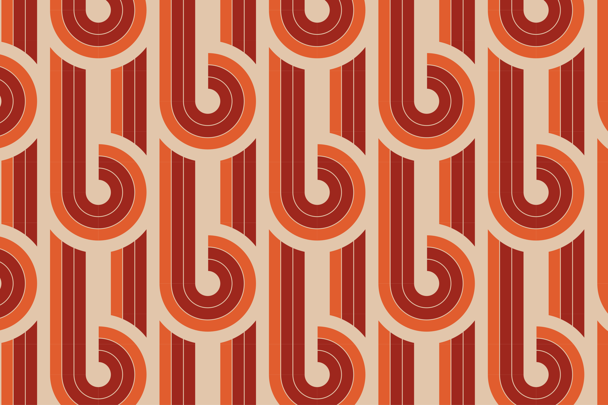 ベージュのヴィンテージラグの二色パターン - TENSTICKERS