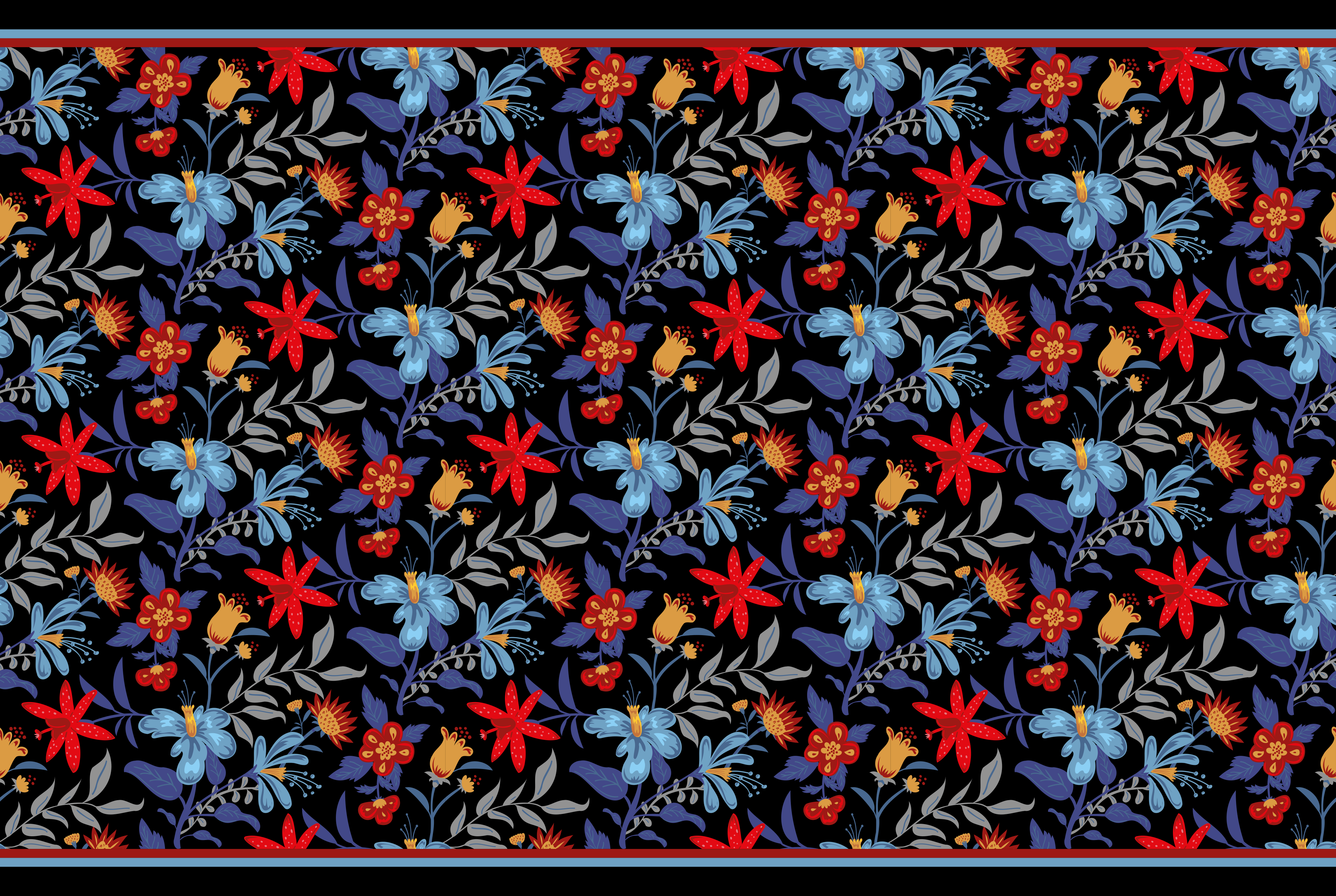 花と植物の壁画 植物の優雅さ - TENSTICKERS