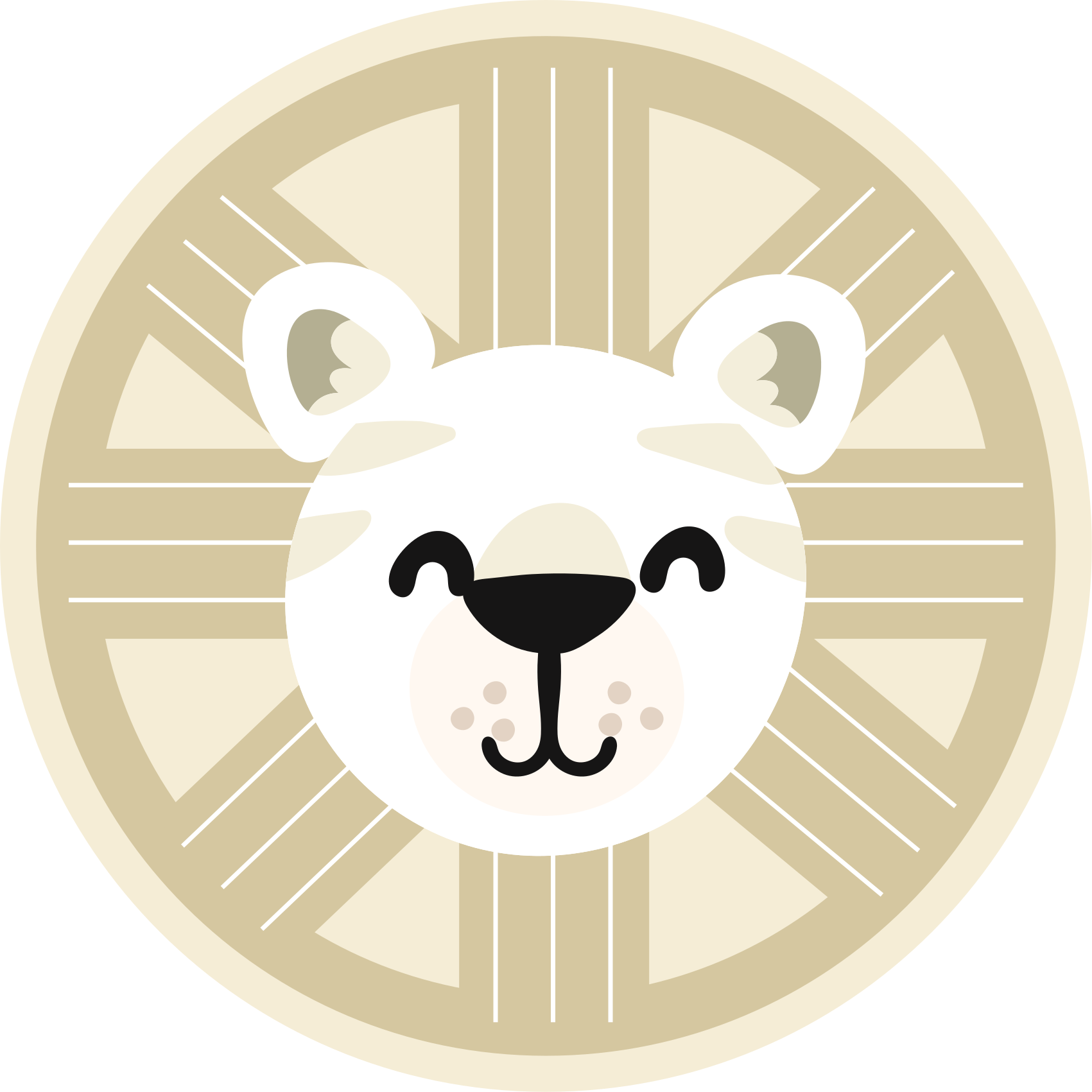 保育園 ビニールマット 笑顔のライオンのグラフィック - TENSTICKERS