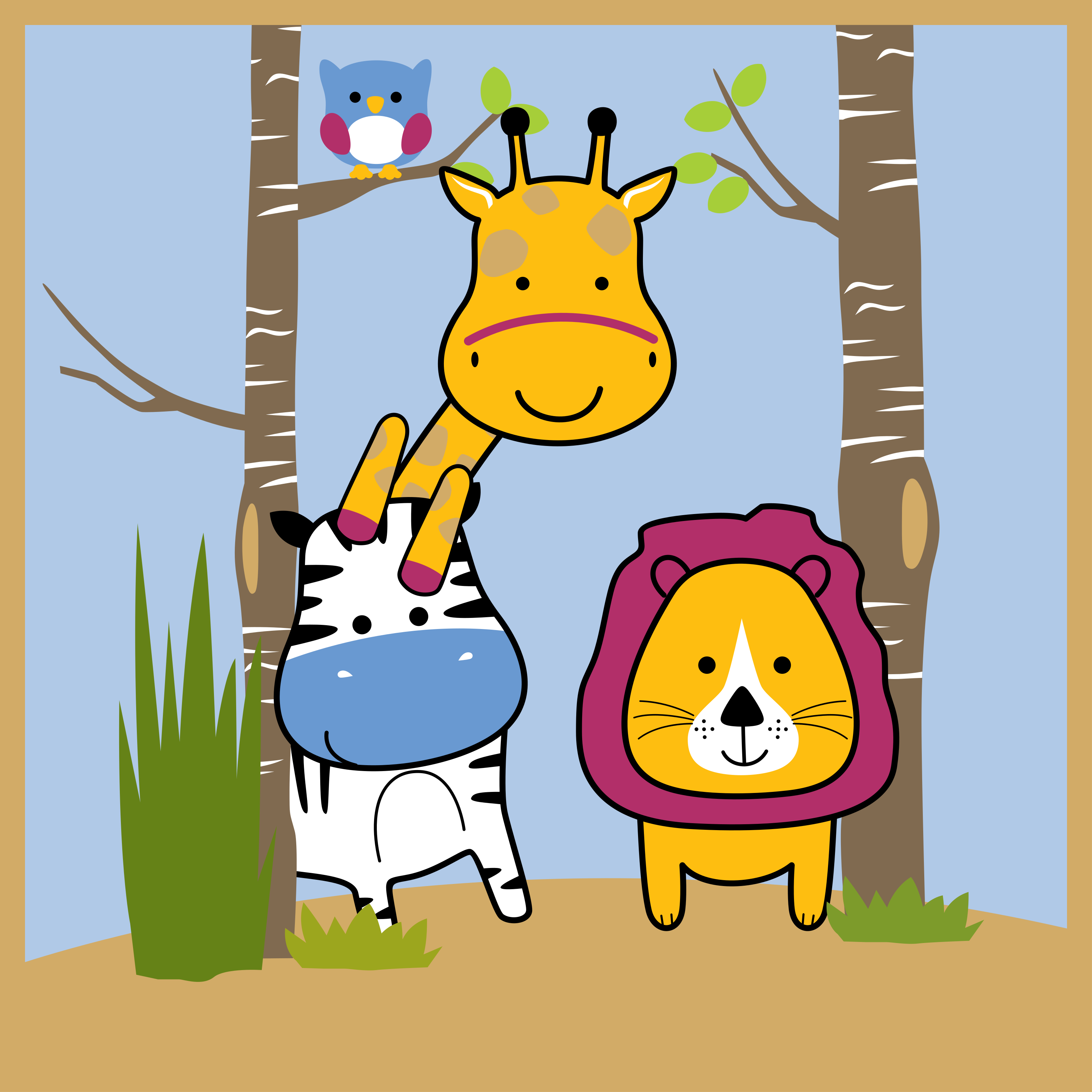 子供 ビニールマット 動物キャラクター - TENSTICKERS