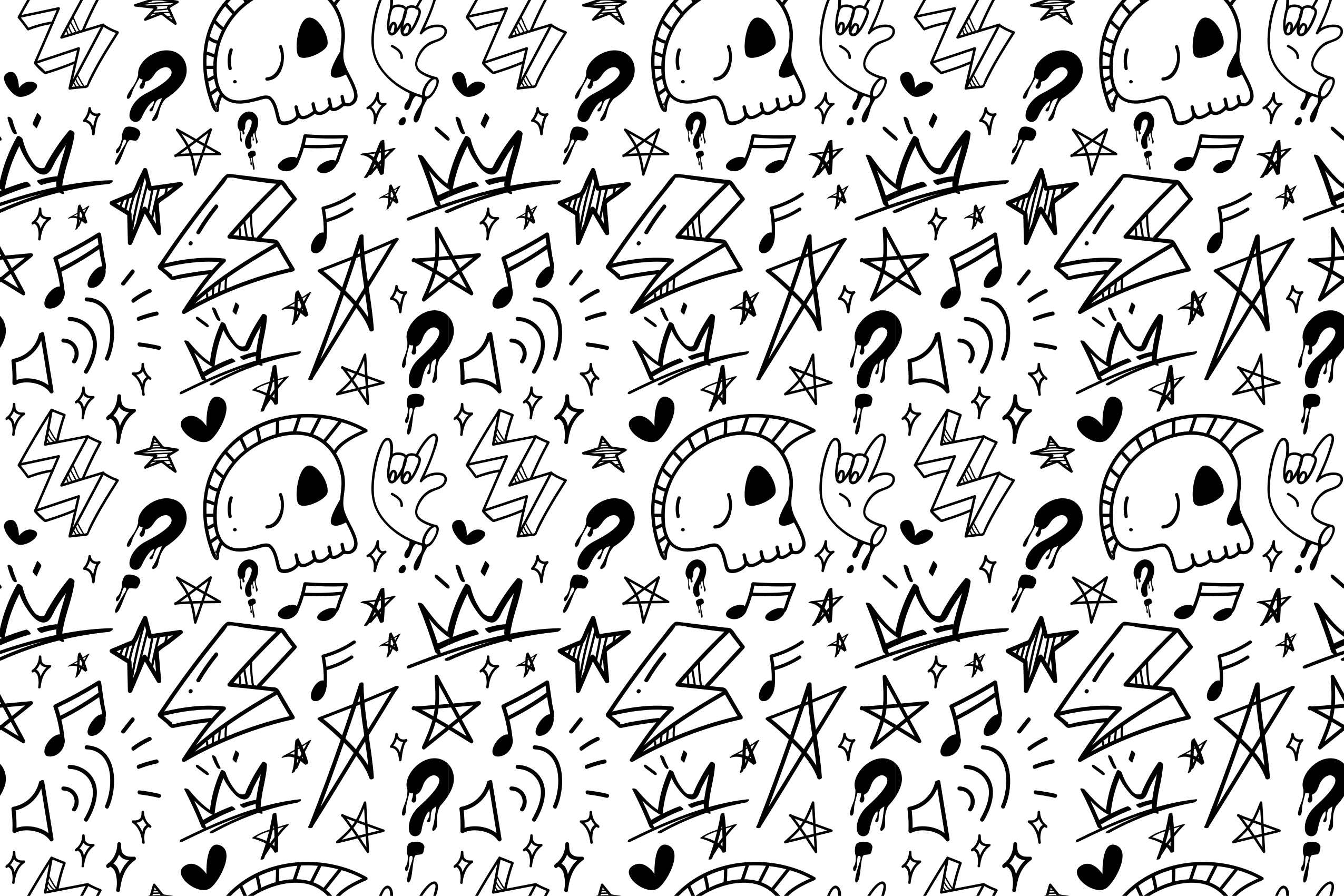 十代の若者たち ビニルマット 折衷的なティーンのパターン - TENSTICKERS