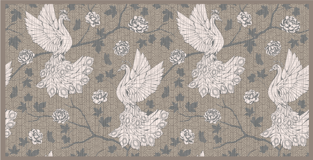 動物 ビニールマット クレーンガーデンの風景 - TENSTICKERS