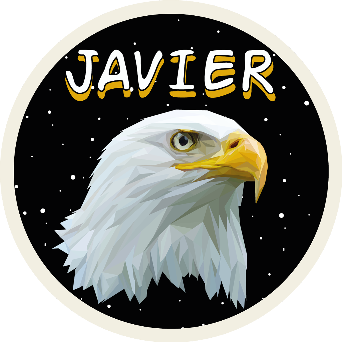 名前 ビニールマット カスタマイズ可能なワシ - TENSTICKERS