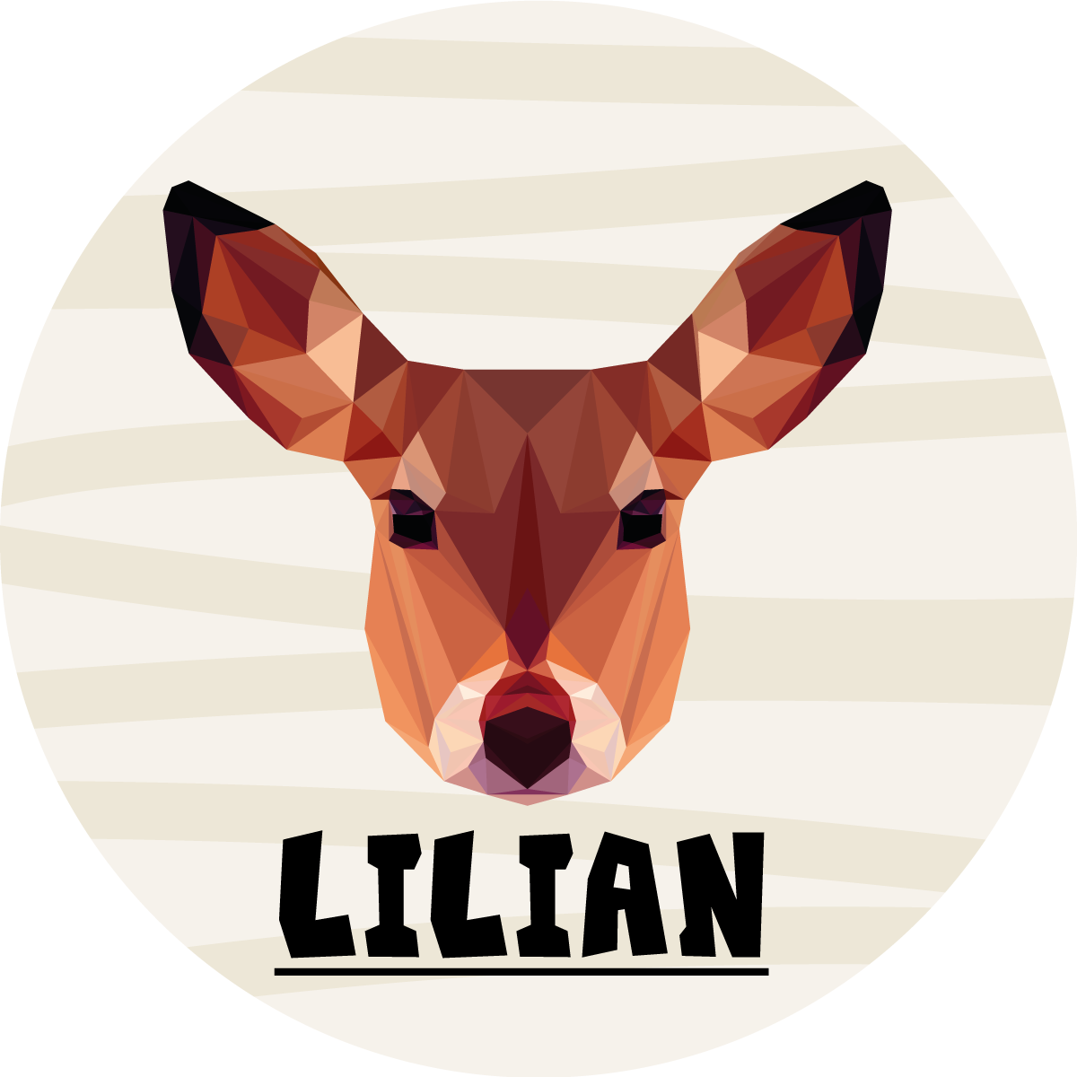 名前 ビニールマット カスタマイズ可能な鹿 - TENSTICKERS